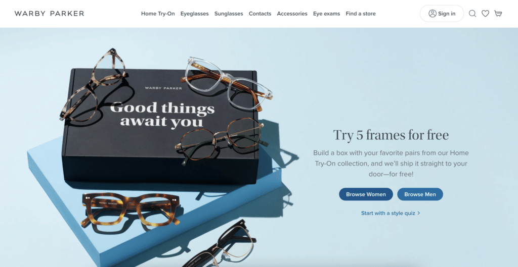 warby parker social proof